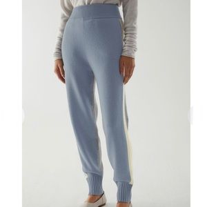 COS 100% Cashmere Knitted Joggers Colorblock Pants